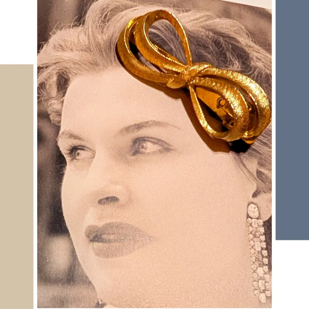 Vintage BEN-HUR gold plated Hair Barrett/Clip